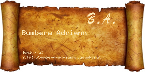 Bumbera Adrienn névjegykártya